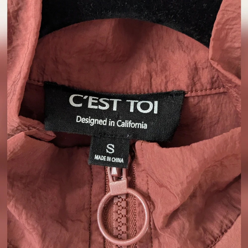 C'est Toi Hooded Zip-Up in Mauve - Picture 7 of 7
